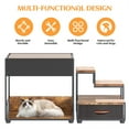 thumbnail image 4 of Pet Step Window Perch, Pet Bunk Bed Perch with Sponge and Storage, Modern Pet Double Seat Platform with Removable Seats and Non-slip Pad for Bedside, Indoor, 4 of 8