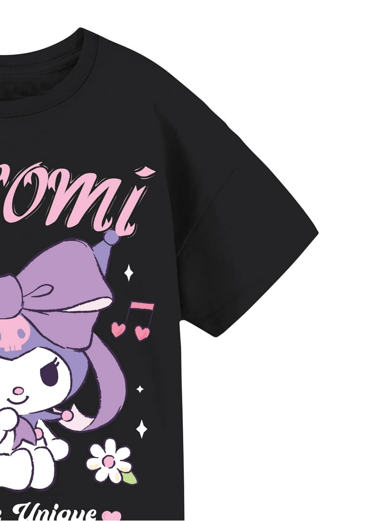 Sanrio Kuromi Girls Short Sleeve Graphic T-Shirt, Sizes 4-16