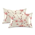 thumbnail image 2 of Satin Pillow Case Delicate Cherry Blossoms Standard Silk Pillow Cover for Hair and Skin Envelope Closure 20"x26", 2 of 9