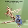 thumbnail image 4 of Rompecabezas de Madera 3D VIMI Paquete Con 2 Pegaso Y Búho D015-B061, 4 of 11