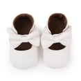 thumbnail image 5 of XIMIN Baby Girls Mary Jane Flats Sparkly Bowknot Princess Dress Crib Lightweight Shoes Non-Slip for Toddler First Walkers Footwear (6-12 Months, White), 5 of 7