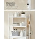 thumbnail image 3 of SONGMICS Mueble para Inodoro, Estante sobre Inodoro, Estantería de 3 Niveles, Estante Ajustable, Blanco Nube, 3 of 6