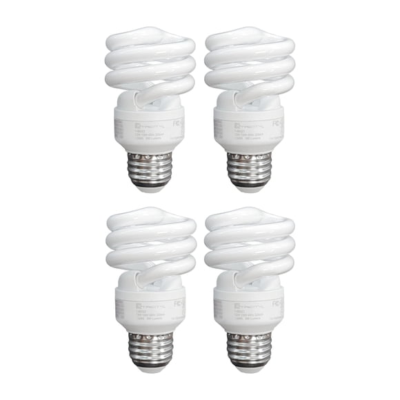 Bombillas fluorescentes compactas Xtricity T2 Spiral de 13 W (paquete de 4)