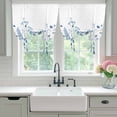thumbnail image 4 of Blue Spring Floral Tie Up Curtains for Windows, Adjustable Balloon Window Shades, Watercolor Elegant Pastoral Flowers Kitchen Window Treatments Adjustable Roll Up Curtain for Basement/Nursery 52"x45", 4 of 8