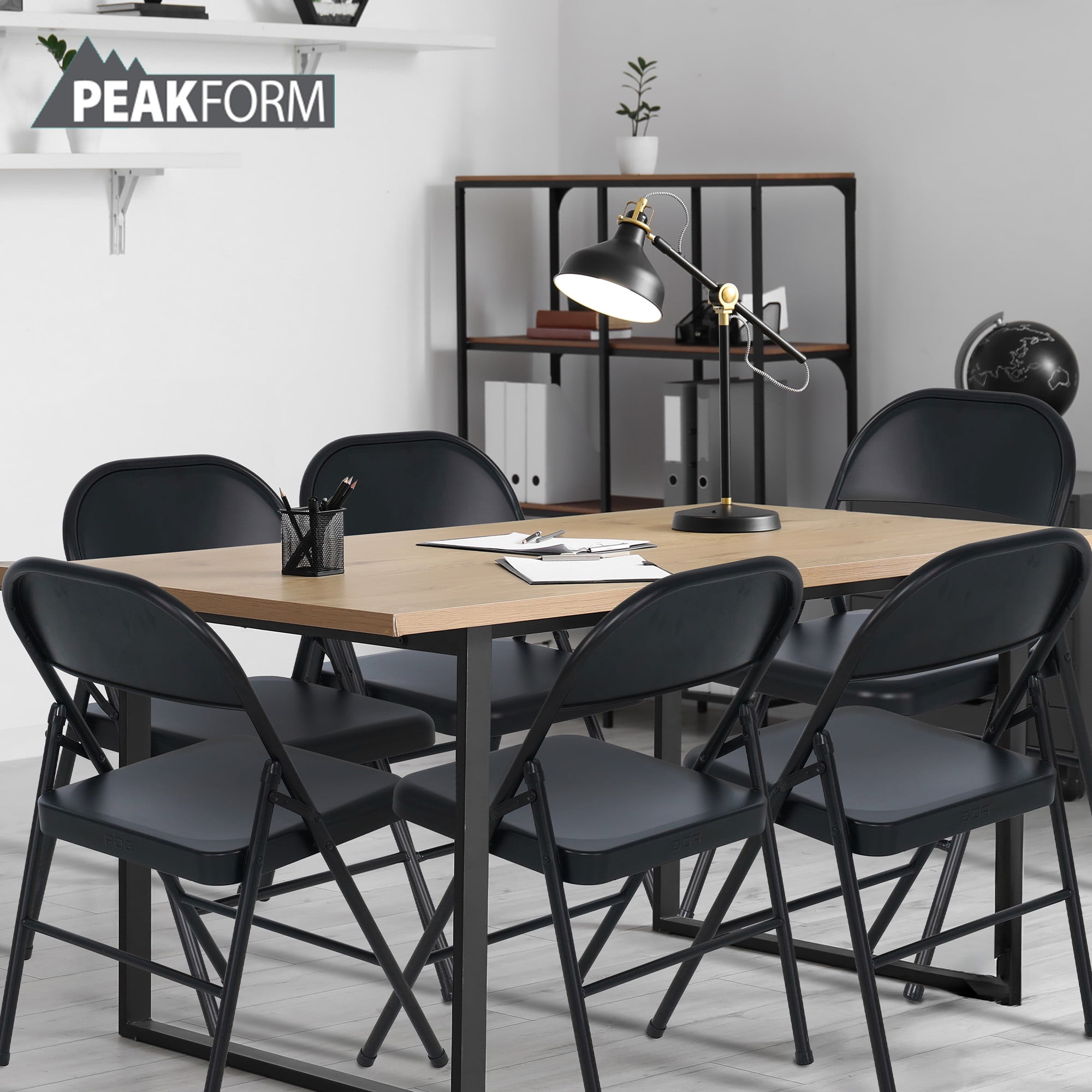 Peakform Steel Folding Chair with Cross Leg Braces Construction, 6