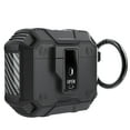 thumbnail image 1 of Allytech Compatible with AirPods 3rd Gen 2021 Case, Full-Body Hard Silicone and PC Shockproof Airpods Cover with Keychain Support Wireless Charging Case Cover for AirPods 3(2021), Black, 1 of 8