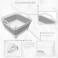 thumbnail image 4 of Collapsible Wash Basin 9L – Foldable Dish Tub with Drain Plug Portable collapsible dish basin. Camping sink for washing dishes, laundry, and kitchen use. Gray., 4 of 6