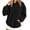 Black, variant on Ruimatai Women Long Sleeve Hoodie Pullover Corduroy Loose Sweatshirt With Front Pocket