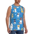thumbnail image 2 of Kdxio Cute Dogs for Men's Muscle T-shirt,Sleeveless for Workout Running Athletic Gym Lounge Casual, 2 of 7
