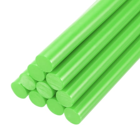 Uxcell 10Pcs 7.9" x 0.43" Hot Glue Sticks Hot Melt Adhesive Glue Light Green