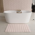 thumbnail image 4 of 35x24" Modern Diatomite Stone Large Wide Bath Mat in Pink, 4 of 5
