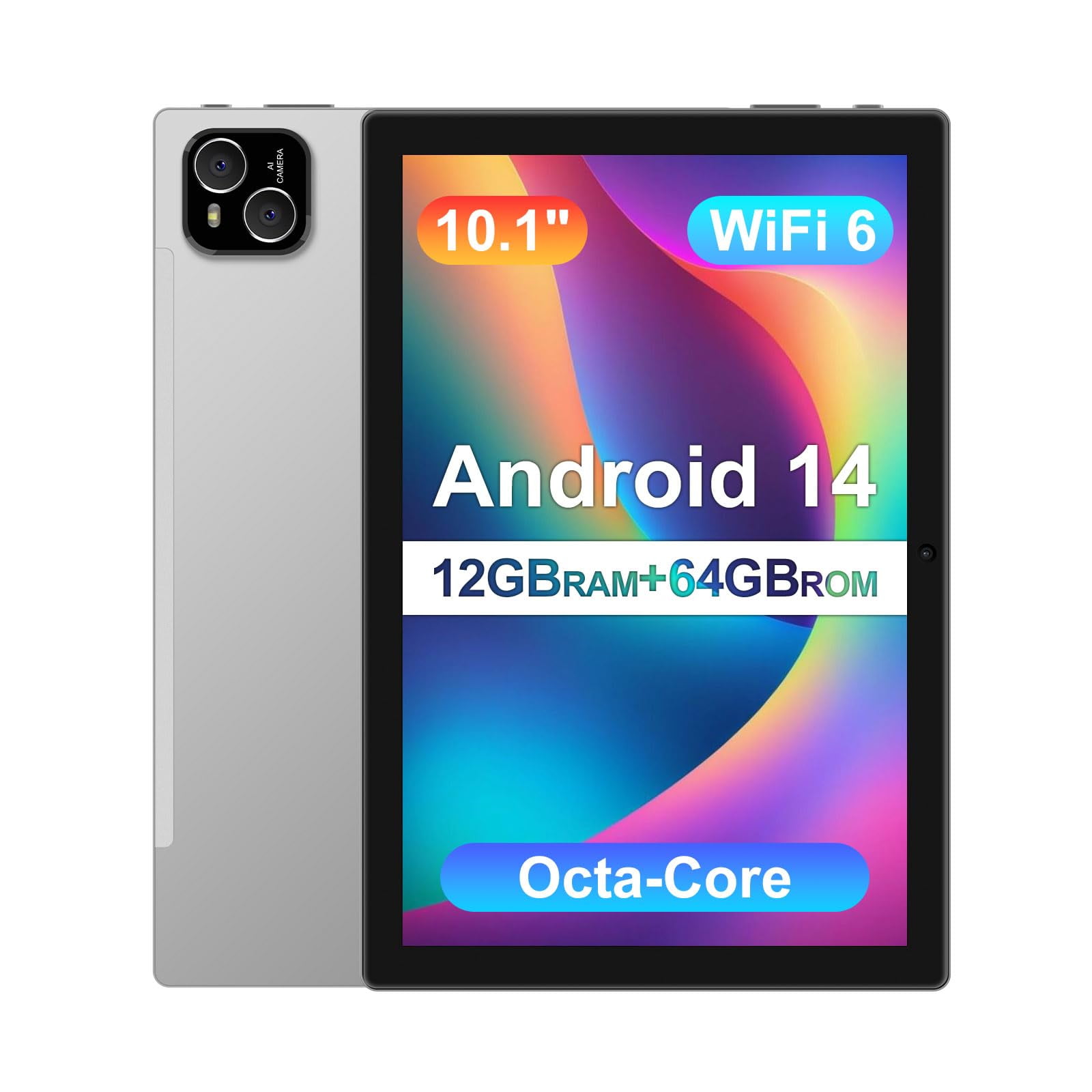 ATMPC Tablet 10 inch Android 14 Tablet with Octa Core Processor