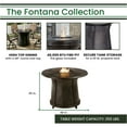 thumbnail image 5 of Hanover Fontana 5-Piece High-Dining Set in Tan with 4 Counter-Height Swivel Chairs and a 40,000 BTU Cast-top Fire Pit Table, 5 of 10