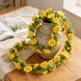 thumbnail image 5 of Artificial Daisy Flowers Garland, 78.7 inch Daisy Garland Spring Flowers Garland, Fake Flower Vine Greenery, Hanging Flower for Home Garden Outdoor Wedding Arch Floral Decor, Yellow, 5 of 6