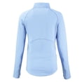 thumbnail image 3 of Women's-Cutter & Buck  Heather Powder Blue Chicago Fire Peshastin Eco Fleece Recycled Half-Zip Top, 3 of 3