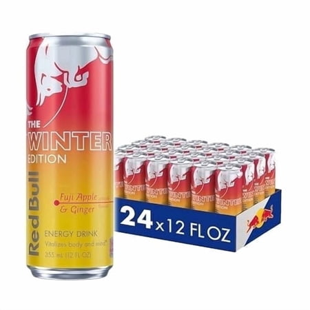 Red Bull Fuji Apple and Ginger Winter Edition Energy Drink 24 Cans 12 fl oz