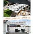 thumbnail image 4 of Sun Shade Sail 12x16Ft Luxury Boho Black Flowers Gradient Pattern Uv Block Sunshade Canopy Outdoor Shade Cover Rectangle Shade Cloth For Patio Garden Yard Deck Pergola, 4 of 6