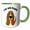 Green/White, variant on 3drose, Cute Funny Basset Hound Dog Im All Ears Pun for Pet Lovers, 11oz Magic Transforming Mug