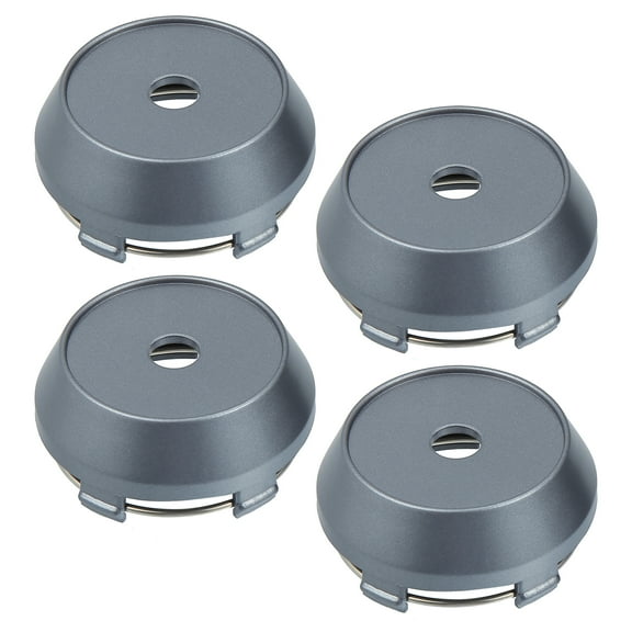 Unique Bargains 4 Pcs 60mm Dia 5 Clips Wheel Tyre Center Hub Caps Covers for Vehicle Gray