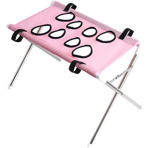 Pet Bath & Grooming Stand Hammock, Shower Helper, Stainless Steel Detachable Foldable Pet Grooming Sling Table, Multi‑Color Rest Holder for Small Medium Dog Cat Nail Trimming Bathing Care