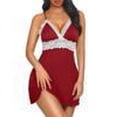 thumbnail image 3 of Ekouaer Sleepwear Womens Chemise Nightgown Full Slip Lace Lounge Dress, 3 of 7