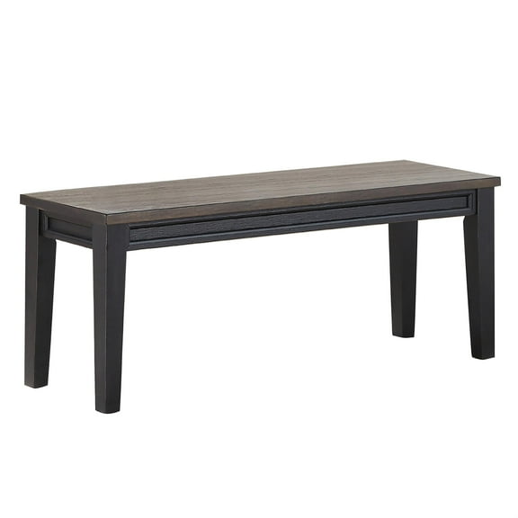 Raven Noir Two-Tone Ebony Back and Driftwood Dining Bench Solid wood