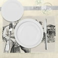 thumbnail image 3 of Ambesonne Jazz Place Mats Set of 4, River Bank Palm Trees, Standard Size, Beige Black, 3 of 6