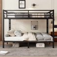 thumbnail image 2 of Black Metal California King over California King Bunk Bed for Teens and Adults, Space-Saving & Noise Reduced, 2 of 7