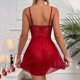 thumbnail image 4 of Gibobby Pijama De Mujer sexy encaje uniformes camisón vestido, Pijamas Mujer Verano Sexy Pijamas Conjunto de pijamas para mujer(Vino,G), 4 of 5