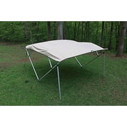 Tan/beige Square Tube Frame Vortex 4 Bow Pontoon/deck Boat Bimini Top 8' Long, 97-103