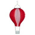 thumbnail image 2 of Alpine Corporation Solar Red/Pink Cloth Hot Air Balloon with Flame LED Lights, 2 of 5