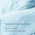 thumbnail image 5 of Fabdreams 4 Piece Organic Cotton Twin Size Sheets Set, 100% Cotton Cooling Sheets, 300 Thread Count, Percale Weave, Crisp & Breathable, GOTS Certified, Fits up to 17" (Light Blue), 5 of 7