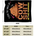 thumbnail image 2 of Funny Cow Throw Blanket Soft Cozy Fuzzy Warm Plush Flannel Lightweight Fleece Cow Gifts Decor for Women Men Adults Kids 50"X40", 2 of 6