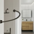 thumbnail image 6 of Utopia Alley Rustproof Wall Mounted Curved Shower Rod, Aluminum, 44" to 72" Wide, Oil Rubbed Bronze, 6 of 11