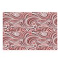 thumbnail image 1 of East Cutting Board, Floral Retro Pattern Doodles Design Art Abstract Waves Illustration, Decorative Tempered Glass Cutting and Serving Board, Large Size, Mauve Rose Red, by Ambesonne, 1 of 1