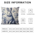 thumbnail image 5 of Nawypu  Blue and White Porcelain Pillow Covers Floral Chinoiserie Rabbit Pattern Farmhouse Decorative French Country Style Cushion Pillowcases for Bedroom Living Room Sofa, 5 of 5