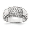 thumbnail image 3 of Sterling Silver Cubic Zirconia Band Ring Size 8, 3 of 3
