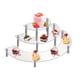 thumbnail image 1 of Soportes de exhibición de cupcakes de postre de media acrílico de 3 niveles para figuras de colección, estante de exhibición de semicírculo de , Claro Macarena Soporte de la magdalena, 1 of 7
