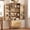 Natural Wood, variant on MOONMISS 72"H Kitchen Pantry Cabinet with 2 Doors and 2 Drawers, Solid & Strudy, Large Storage Cabinet with Fluted Barn Door and Adjustable Shelves for Kitchen, Entryway-White
