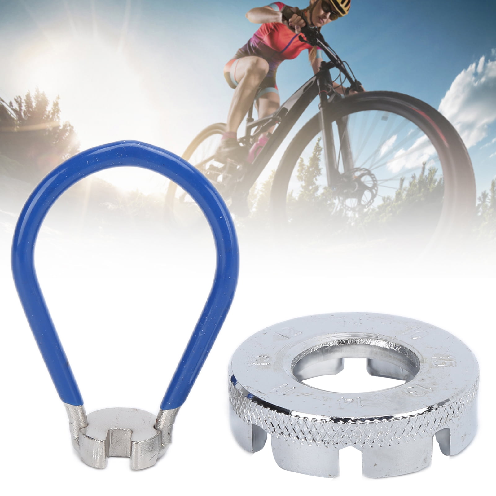 EBTOOLS Bicycle Spoke Wrench,Spoke Wrench 8 Holes Steel Bicycle Cycling