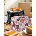 thumbnail image 4 of Red Ombre Spring Floral Toaster Cover 2 Slice, Small Kitchen Appliance Covers, Summer Botanical Flowers Toaster Oven Cover with Loop, Bread Machine Cover Polyester Dust Cover Protection, 4 of 4