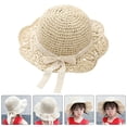 thumbnail image 3 of sombrero de paja portátil para playa de verano para mujer, sombrero de pescador., 3 of 5