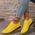 thumbnail image 7 of Hidden Wedge Knit Sneakers for Women, Orthopedic Shoes for Women, Women Wide Width Breathable Walking Comfortable Slip On Sneakers, Non Slip Food Service Lightweight Sneaker, Yellow 8, 7 of 7