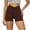 A Brown, variant on Crazy Yoga Crazy Yoga Biker Shorts Women Shorts Athletic Shorts for Women Women’S Fashion Solid Color Seamless Yoga Shorts Gray M