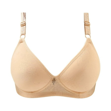 

Womens Everyday Bras Clearance Bib Pants Coverall Gathering Steel Ring Free Breathable Underwear Seamless Bras for Women Beige M