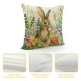 thumbnail image 4 of Creowell Happy Easter Pillow Covers , Spring Rabbits Flower Decorative Farmhouse Spring Flower Throw Pillowcases for Home Sofa Couch Decoration，Multi-Size, 4 of 5