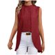 thumbnail image 1 of Casual Tops Cuello Redondo Top sin Mangas Largas para las Mujeres, Elegante Y de Moda Blusa de Color Sólido para el Uso Diario de Verano, 1 of 9