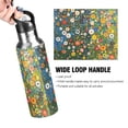 thumbnail image 4 of Yayeee 20oz Insulated Water Bottle Double Wall Stainless Steel with Flip Straw Lid, Green Floral Garden, 4 of 7