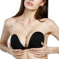 thumbnail image 2 of Deepwonder Women Strapless Seamless Bras Self Adhesive Silicone Invisible Sticky Brasseries Plunge Push Backless Underwear Bra, 2 of 6