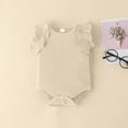 thumbnail image 4 of TOWED22 Baby Girl Outfit Newborn Short Sleeve Romper Onesie Heart Tutu Skirts Summer Outfits Clothes Beige,3-6 M, 4 of 7